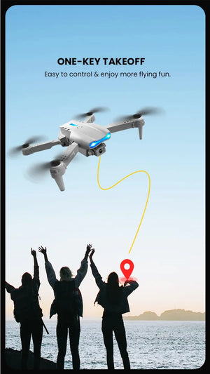 Nouveau E99 PRO Drones GPS Profesional 8K avec caméra HD FPV 5G Wifi Brushless Moteur Pliable RC Quadricoptère Évitement d’obstacles Dron