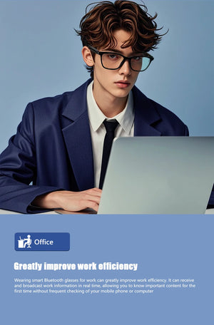 Lunettes intelligentes magnétiques : Lunettes de soleil polarisées filtrant la lumière bleue Lentilles 2 en 1 Audio Micro et haut-parleurs intégrés Assistant tactile et vocal