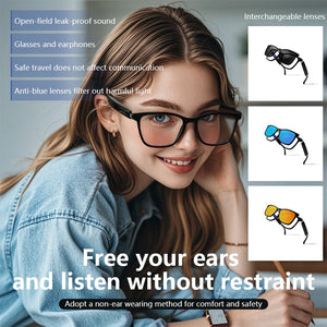 Lunettes intelligentes magnétiques : Lunettes de soleil polarisées filtrant la lumière bleue Lentilles 2 en 1 Audio Micro et haut-parleurs intégrés Assistant tactile et vocal