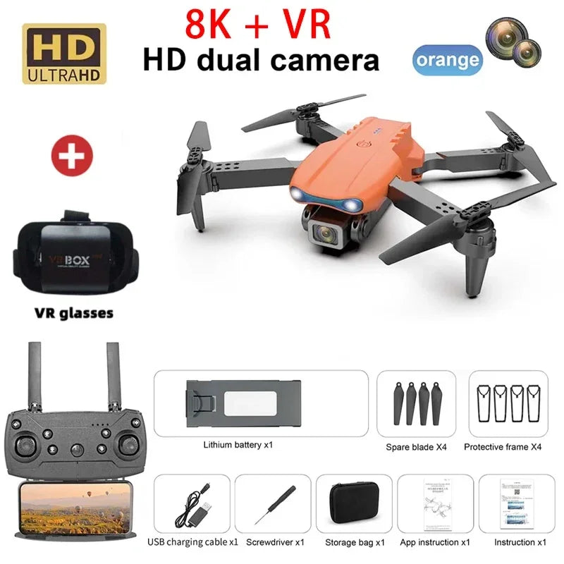 Nouveau E99 PRO Drones GPS Profesional 8K avec caméra HD FPV 5G Wifi Brushless Moteur Pliable RC Quadricoptère Évitement d’obstacles Dron