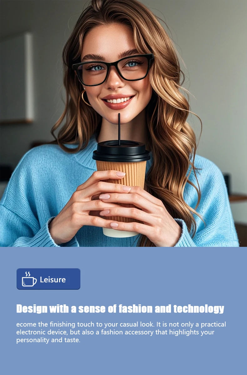 Lunettes intelligentes magnétiques : Lunettes de soleil polarisées filtrant la lumière bleue Lentilles 2 en 1 Audio Micro et haut-parleurs intégrés Assistant tactile et vocal